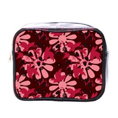 Folk Flowers Art Pattern  Mini Toiletries Bag (one Side) by Eskimos