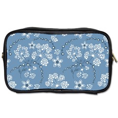 Folk Flowers Art Pattern  Toiletries Bag (two Sides) by Eskimos