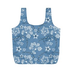 Folk Flowers Art Pattern  Full Print Recycle Bag (m) by Eskimos