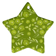 Folk Flowers Art Pattern  Star Ornament (two Sides) by Eskimos