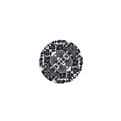 Black And White Geometric Print 1  Mini Magnets by dflcprintsclothing