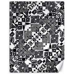 Black And White Geometric Print Canvas 18  X 24  by dflcprintsclothing