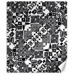 Black And White Geometric Print Canvas 20  X 24  by dflcprintsclothing