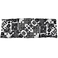 Black And White Geometric Print Body Pillow Case Dakimakura (two Sides) by dflcprintsclothing