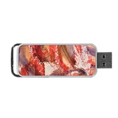 Abstract Red Petals Portable Usb Flash (two Sides) by kaleidomarblingart