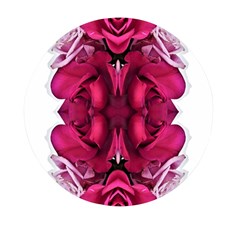 Diagonal Magenta Bouquet Mini Round Pill Box by kaleidomarblingart