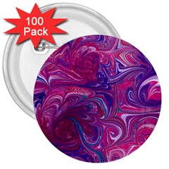 Painted Feathers 3  Buttons (100 Pack)  by kaleidomarblingart