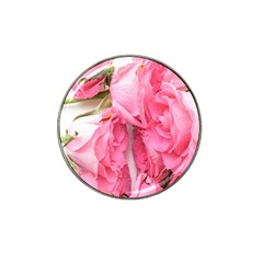 Scattered Magenta Roses Hat Clip Ball Marker by kaleidomarblingart