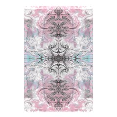 Pink On Grey Arabesque Shower Curtain 48  X 72  (small)  by kaleidomarblingart
