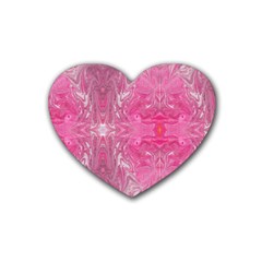 Magenta Repeats Heart Coaster (4 Pack) 