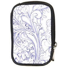 Blue Biro Ornate Compact Camera Leather Case