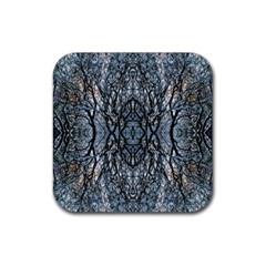 Nature Repeats Rubber Coaster (square)  by kaleidomarblingart