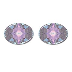 Marbled Patterns Cufflinks (oval) by kaleidomarblingart