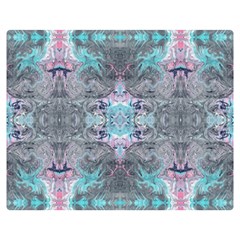 Turquoise Pink Module  Double Sided Flano Blanket (medium)  by kaleidomarblingart
