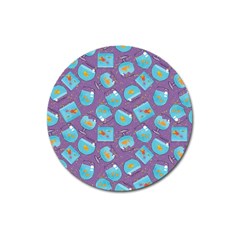 Aquarium With Fish And Sparkles Magnet 3  (round) by SychEva