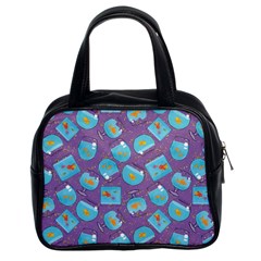 Aquarium With Fish And Sparkles Classic Handbag (two Sides) by SychEva