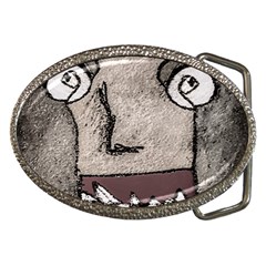 Sketchy Style Head Creepy Mask Drawing Belt Buckles by dflcprintsclothing