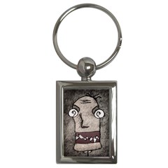 Sketchy Style Head Creepy Mask Drawing Key Chain (rectangle) by dflcprintsclothing