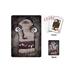 Sketchy Style Head Creepy Mask Drawing Playing Cards Single Design (mini)