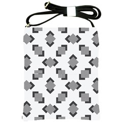 Black White Minimal Art Shoulder Sling Bag