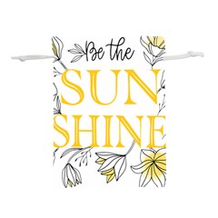 Be The Sunshine Lightweight Drawstring Pouch (l) by designsbymallika