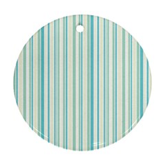 Green Stripes Ornament (round) by designsbymallika