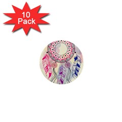 Boho Dreamcatcher Love 1  Mini Buttons (10 Pack)  by designsbymallika