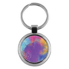 Multicolor Pastel Love Key Chain (round) by designsbymallika