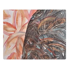 Painted Petals Double Sided Flano Blanket (large)  by kaleidomarblingart