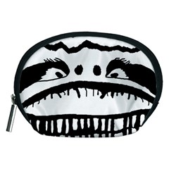 Creepy Monster Black And White Close Up Drawing Accessory Pouch (medium)