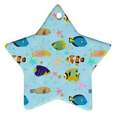 Underwater World Star Ornament (two Sides) by SychEva