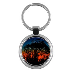 Sunset Colorful Nature Scene Key Chain (round) by dflcprintsclothing