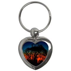 Sunset Colorful Nature Scene Key Chain (heart) by dflcprintsclothing