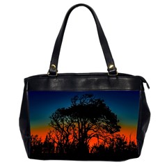 Sunset Colorful Nature Scene Oversize Office Handbag (2 Sides) by dflcprintsclothing