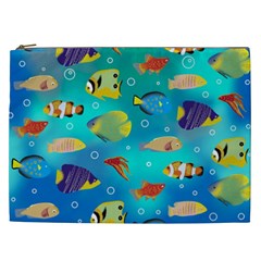 Cheerful And Bright Fish Swim In The Water Cosmetic Bag (xxl) by SychEva