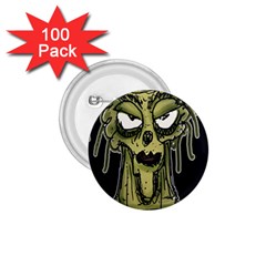 Ugly Monster Portrait Drawing 1.75  Buttons (100 pack) 