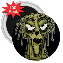 Ugly Monster Portrait Drawing 3  Magnets (100 pack)