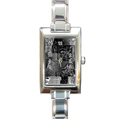 Frequencies Rectangle Italian Charm Watch by MRNStudios