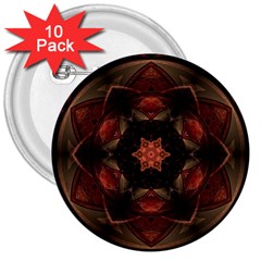 Mrn Medallion 3  Buttons (10 Pack)  by MRNStudios