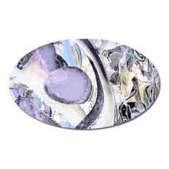 Landslide Baby Blue Oval Magnet by MRNStudios