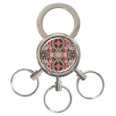 Velvet Arabesque 3-ring Key Chain by kaleidomarblingart