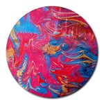 Abstract flames Round Mousepads Front