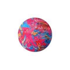 Abstract Flames Golf Ball Marker by kaleidomarblingart