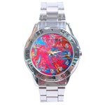 Abstract flames Stainless Steel Analogue Watch Front