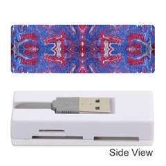 Red Blue Repeats Memory Card Reader (stick) by kaleidomarblingart