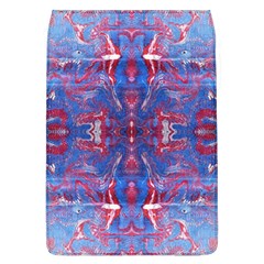 Red Blue Repeats Removable Flap Cover (l) by kaleidomarblingart