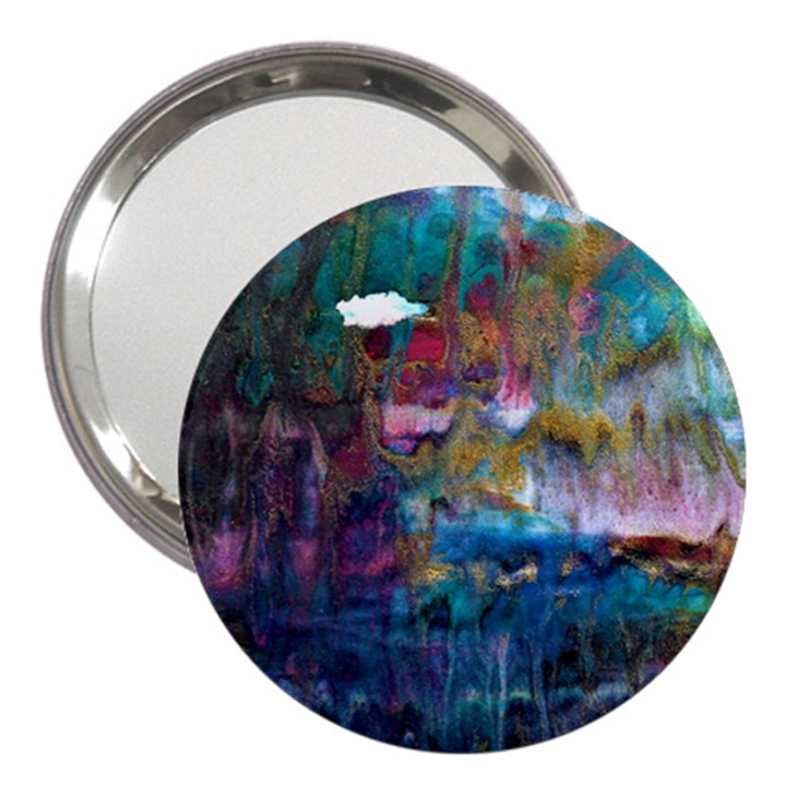 Abstract turquoise 3  Handbag Mirrors