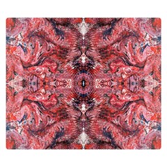 Red Arabesque Double Sided Flano Blanket (small)  by kaleidomarblingart