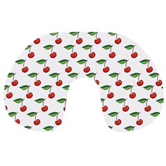 Cherries Love Travel Neck Pillow by designsbymallika