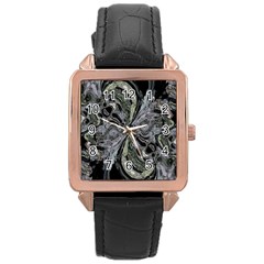 Insect Portrait Rose Gold Leather Watch  by MRNStudios